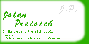 jolan preisich business card